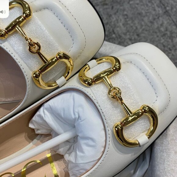 NIB Gucci Women's Ballet Flat with Horse Horsebit Shoes - Picture 2 of 6